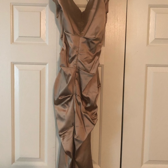 Gold Dress Ruched - Picture 3 of 3
